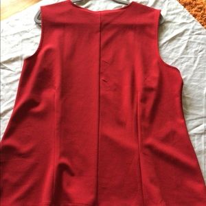 Ann Taylor Woman's Red Top Sleeveless Size XL
